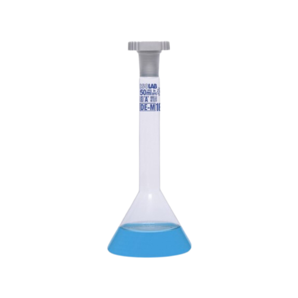 ISOLAB Balon Joje - Trapezoidal - Şeffaf - A Kalite - Grup Sertifikalı - Mavi Skala - 10 ml - NS 10/19