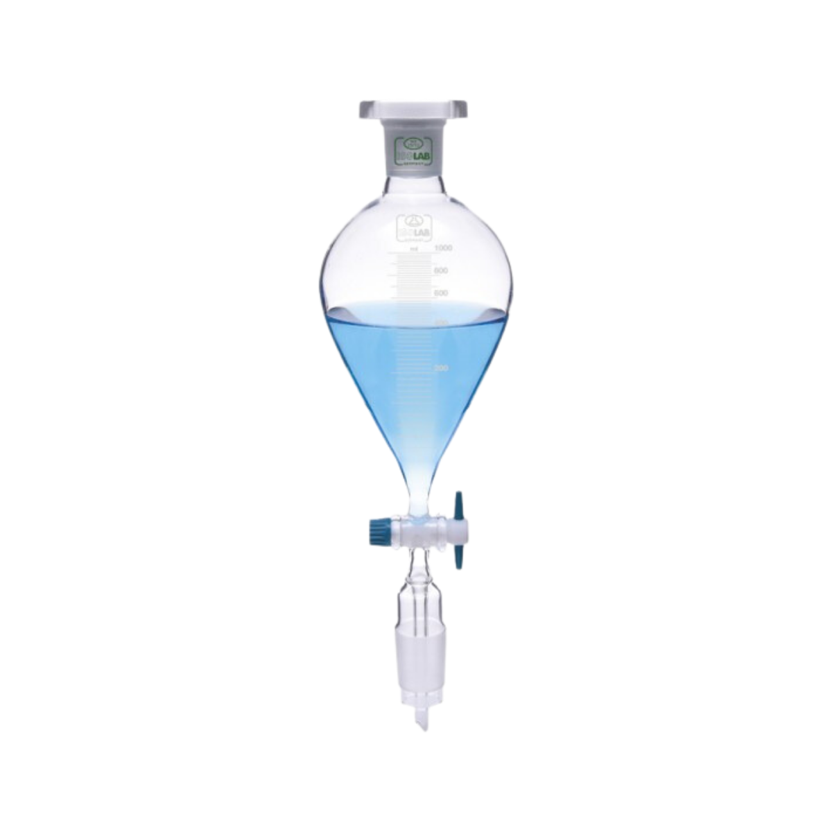 ISOLAB - Damlatma Hunisi - Cam - Armudi - Dereceli - Ptfe Musluklu - 100 ml