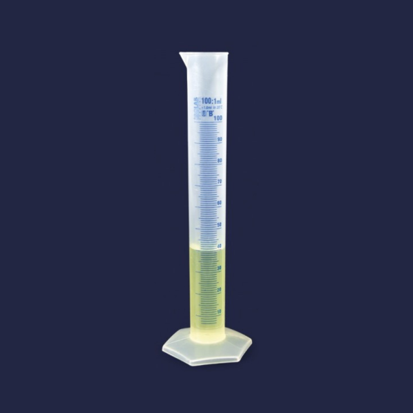ISOLAB - Mezür - Uzun From - P.P - B Kalite - Mavi Skala - 1000 ml